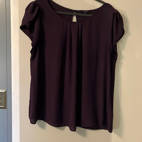Papermoon purple blouse with tulip sleeves size 2x - Picture 1 of 2